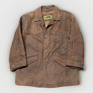 Vintage Global Identity G-III Mens Large Leather Bomber‎ Flight Jacket Aviator